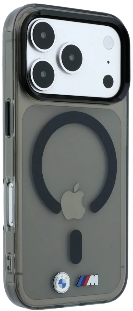 Dėklas BMW M IML Glossy Metal Logo & Trims MagSafe Case, skirta iPhone 17 Pro / 18 Pro - Juoda