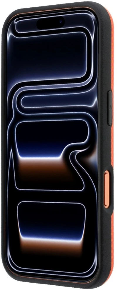 Dėklas BMW M Quadrille Kevlar Metal Logo MagSafe skirtas iPhone 18 Pro Max oranžinis