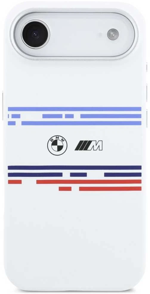 BMW M Silicon Horizontal Line MagSafe dėklas Apple iPhone Air baltos spalvos