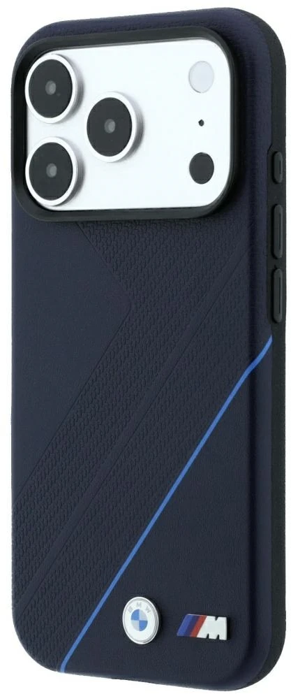 BMW M Tire Track Mėlyna linija MagSafe dėklas, skirtas iPhone 17 Pro Max / 18 Pro Max – tamsiai mėlyna