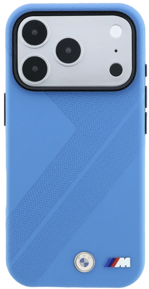 Dėklas BMW M Tire Track Metal Logo MagSafe Case, skirtas iPhone 17 Pro / 18 Pro - Mėlyna