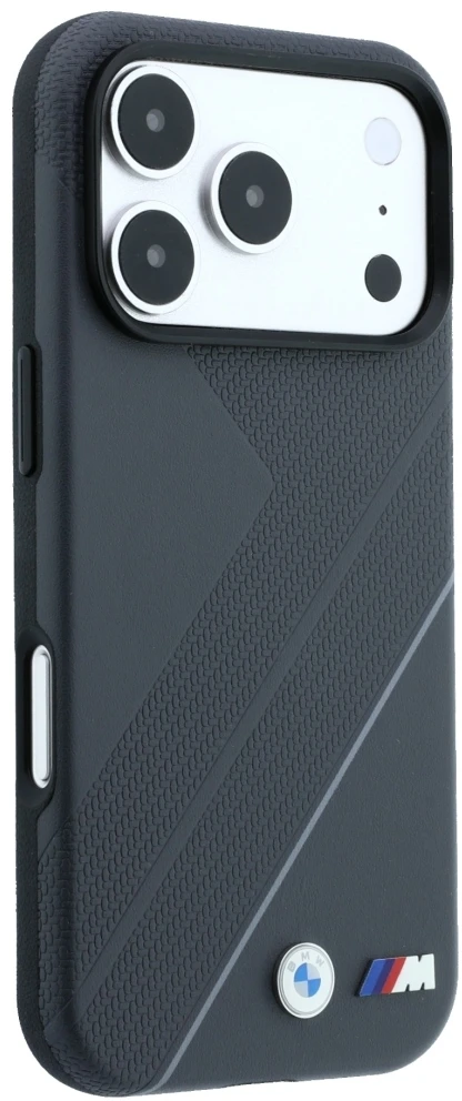 Dėklas BMW M Tire Track with Sidabrinis Line MagSafe Case for iPhone 18 Pro / 17 Pro - Dark Gray