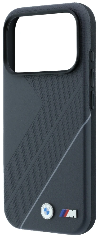 Dėklas BMW M Tire Track with Sidabrinis Line MagSafe Case for iPhone 18 Pro / 17 Pro - Dark Gray