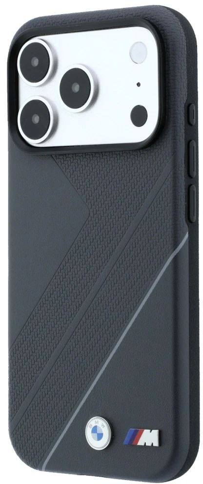 Dėklas BMW M Tire Track with Sidabrinis Line MagSafe Case for iPhone 18 Pro / 17 Pro - Dark Gray