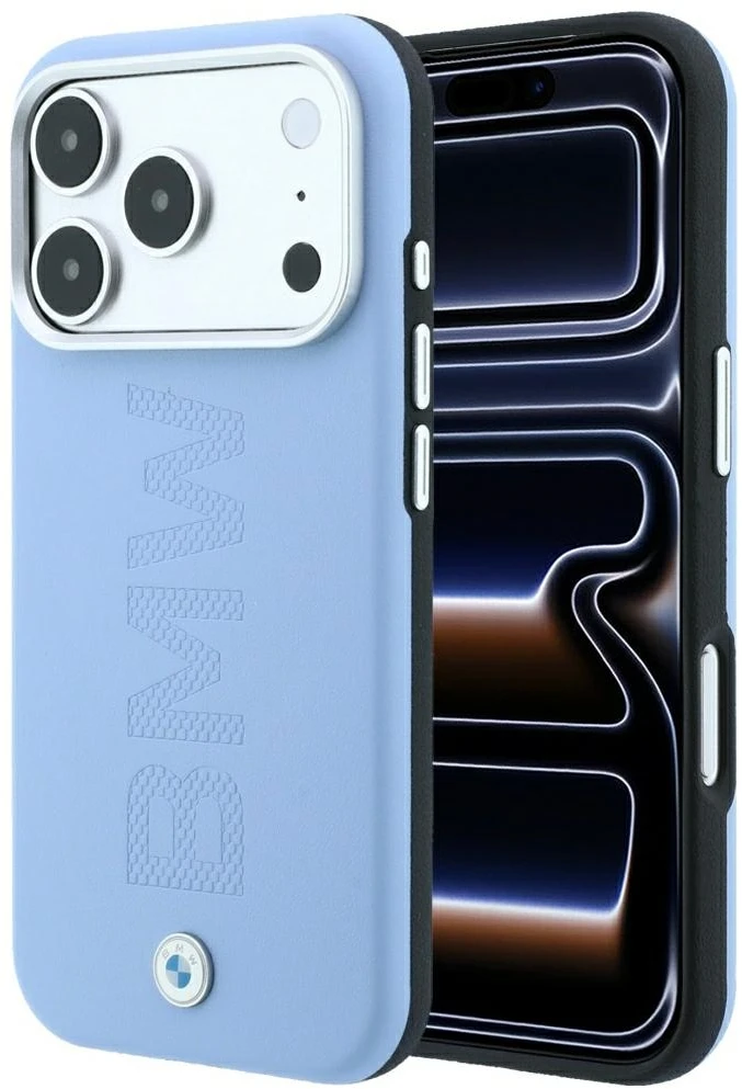 Dėklas BMW Sign Centered Deboss MagSafe Case for iPhone 17 Pro / 18 Pro - Mėlyna