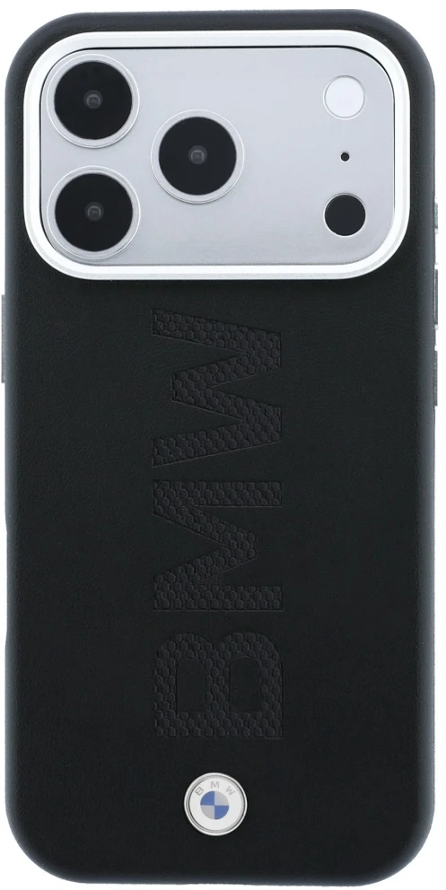 BMW sign centered deboss MagSafe dėklas, skirtas iPhone 17 Pro Max / 18 Pro Max - Juodas
