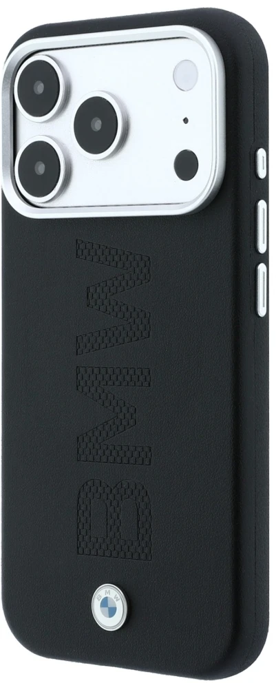 BMW sign centered deboss MagSafe dėklas, skirtas iPhone 17 Pro Max / 18 Pro Max - Juodas