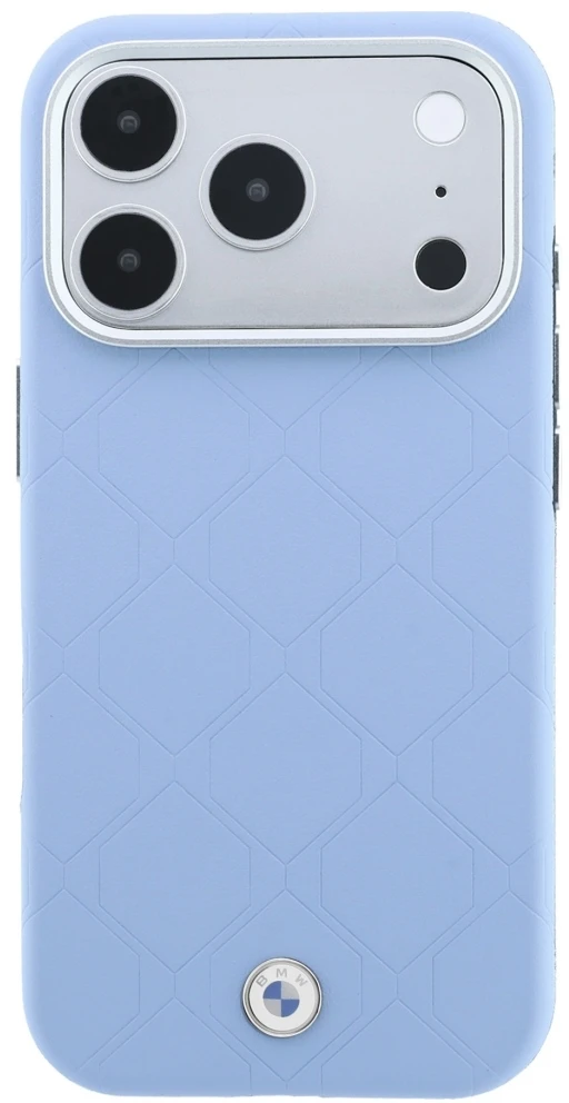 Dėklas BMW Sign Deboss Quilted Metal Logo MagSafe Case, skirtas iPhone 17 Pro / 18 Pro - Mėlyna