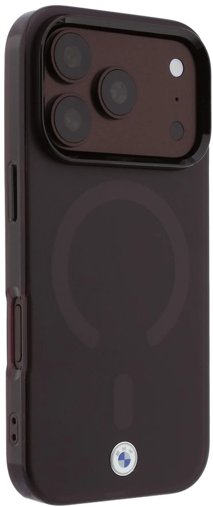 Dėklas BMW Sign Frosted IML & Metal Logo MagSafe Case for iPhone 18 Pro / 17 Pro - Burgundy