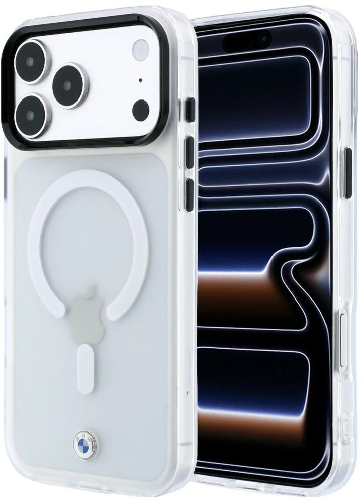 Dėklas BMW Sign Frosted IML & Metal Logo MagSafe Case for iPhone 18 Pro Max / 17 Pro Max - Clear