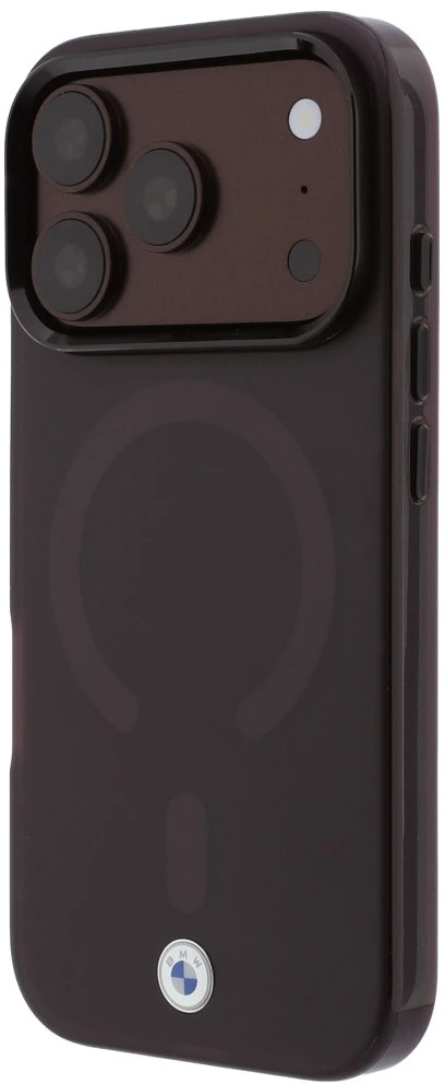 Dėklas BMW Sign Frosted IML & Metal Logo MagSafe Case for iPhone 18 Pro Max / 17 Pro Max - Burgundy