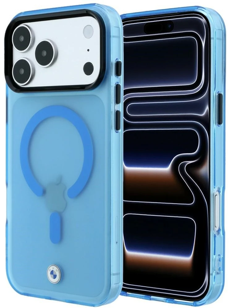 Dėklas BMW Sign Frosted IML & Metal Logo MagSafe Case for iPhone 18 Pro Max / 17 Pro Max - Mėlyna