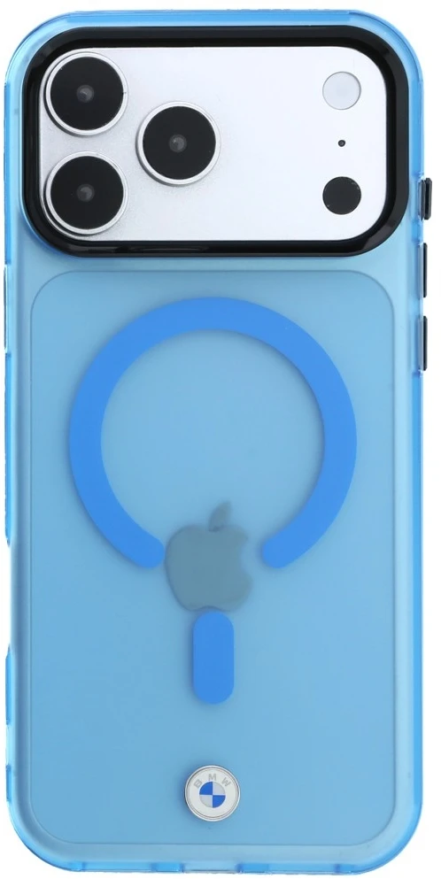 BMW Sign Frosted IML ir metalinio logotipo MagSafe dėklas iPhone 18 Pro / 17 Pro - Mėlyna