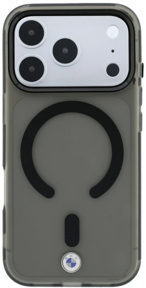 Dėklas BMW Sign Frosted IML & Metal Logo MagSafe Case for iPhone 18 Pro Max / 17 Pro Max - Gray