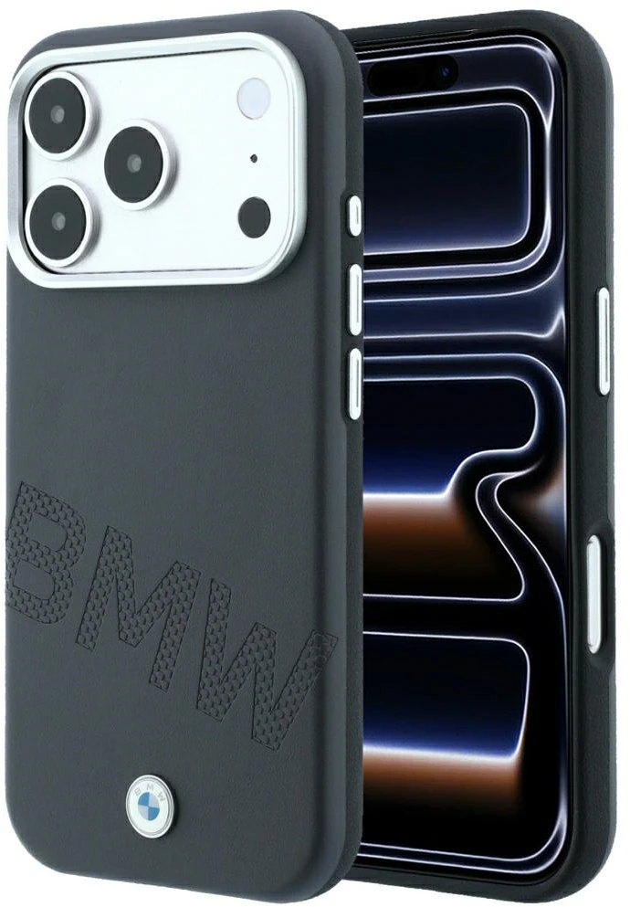 BMW „Sign Inclined Deboss“ raidės, „MagSafe“ dėklas, skirtas „iPhone 17 Pro“ / „iPhone 18 Pro“ – pilka
