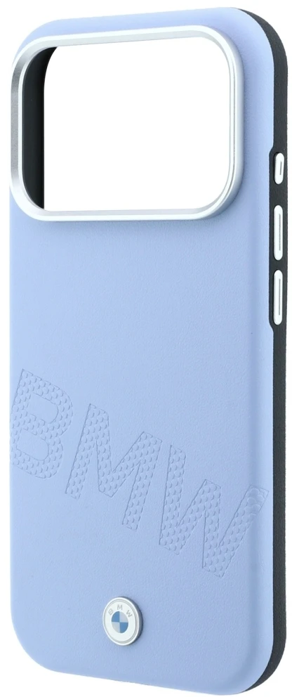 Dėklas BMW Sign Inclined Deboss Letters MagSafe Case for iPhone 17 Pro / 18 Pro - Mėlyna