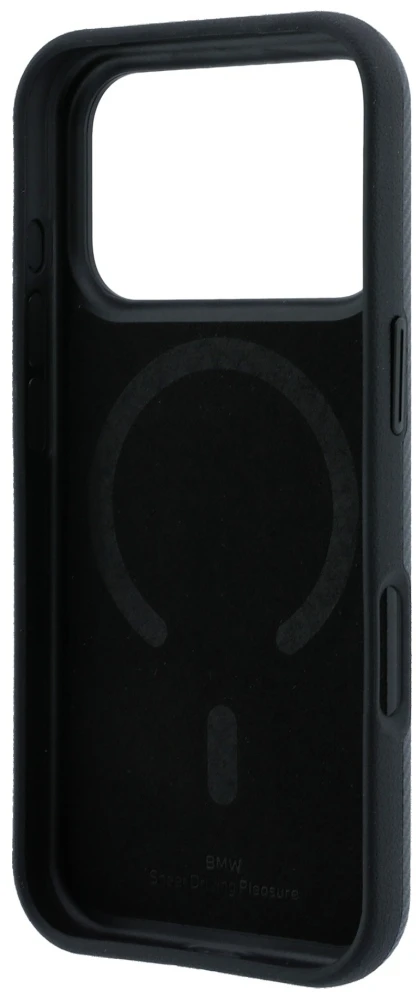 BMW Sign Kevlar Metal Logo MagSafe dėklas iPhone 18 Pro Max / 17 Pro Max - Tamsiai pilkas