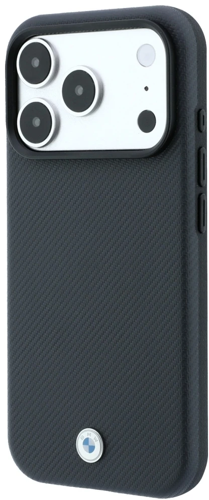 BMW Sign Kevlar Metal Logo MagSafe dėklas iPhone 18 Pro Max / 17 Pro Max - Tamsiai pilkas