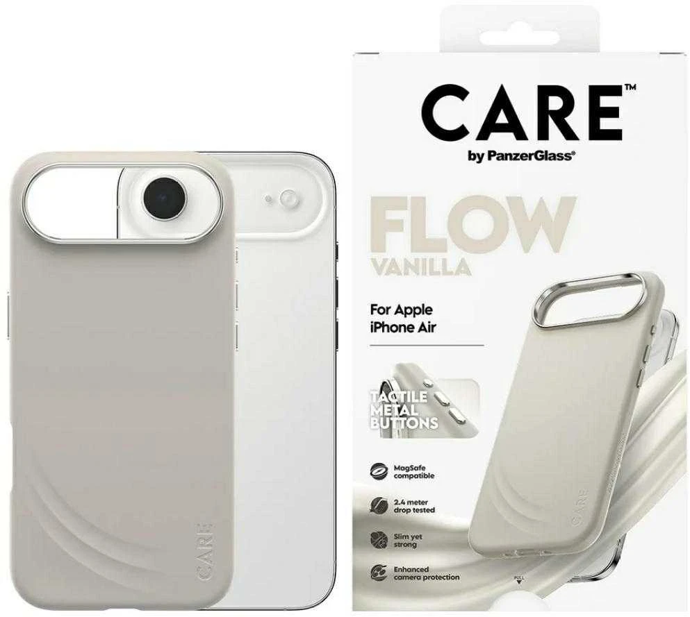 „Panzer Glass CARE by PanzerGlass FLOW MagSafe“ dėklas, skirtas „iPhone Air“ – rusvai geltonas