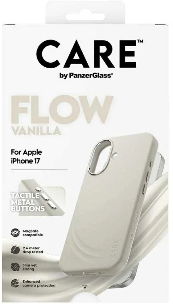 „Panzer Glass CARE by PanzerGlass FLOW MagSafe“ dėklas, skirtas „iPhone 17“ – rusvai geltonas