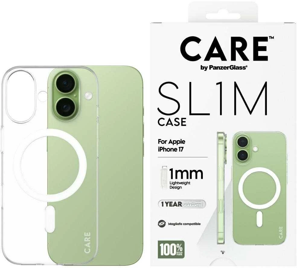 „Panzer Glass CARE by PanzerGlass SL1M MagSafe“ dėklas, skirtas „iPhone 17“ – skaidrus
