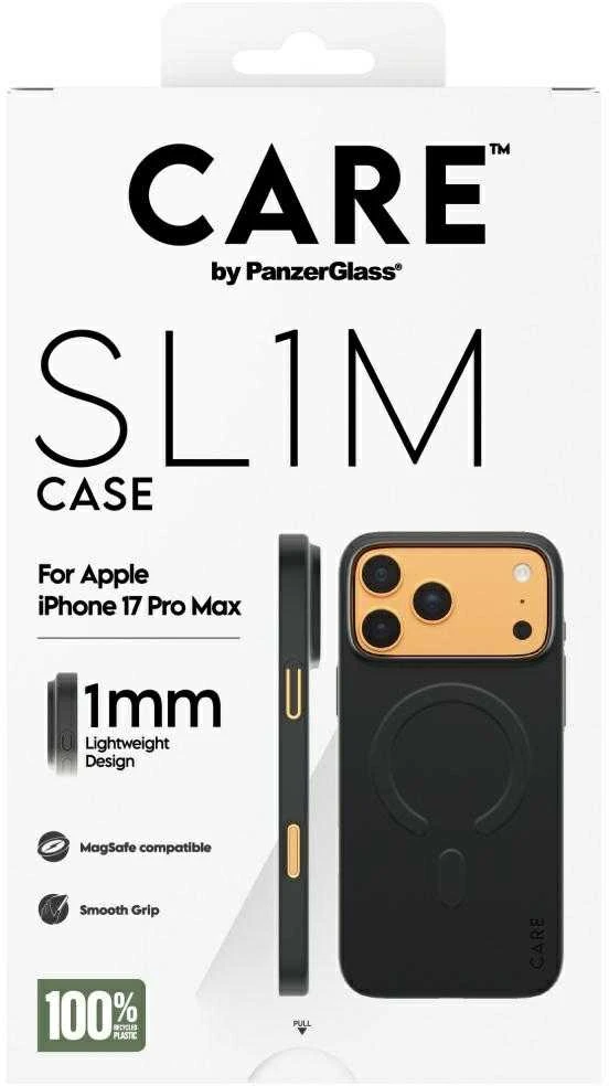„Panzer Glass CARE by PanzerGlass SL1M MagSafe“ dėklas, skirtas „iPhone 17 Pro Max“ – Juodas