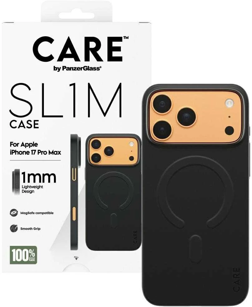 „Panzer Glass CARE by PanzerGlass SL1M MagSafe“ dėklas, skirtas „iPhone 17 Pro Max“ – Juodas