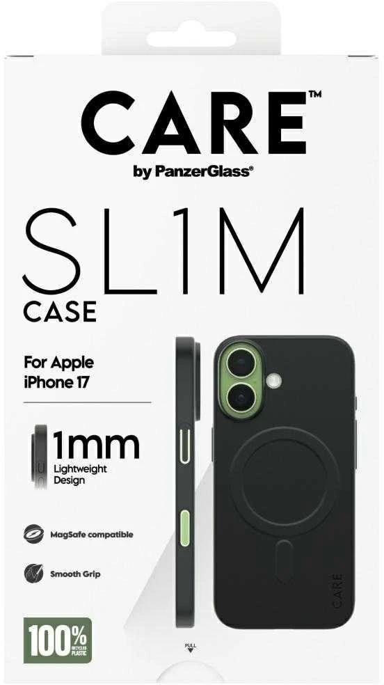 „Panzer Glass CARE by PanzerGlass SL1M MagSafe“ dėklas, skirtas „iPhone 17“ – Juodas