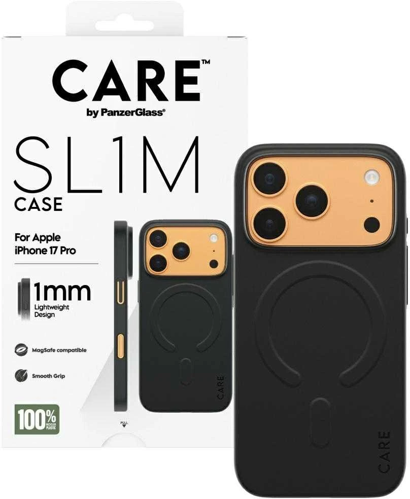 „Panzer Glass CARE by PanzerGlass SL1M MagSafe“ dėklas, skirtas „iPhone 17 Pro“ – Juodas