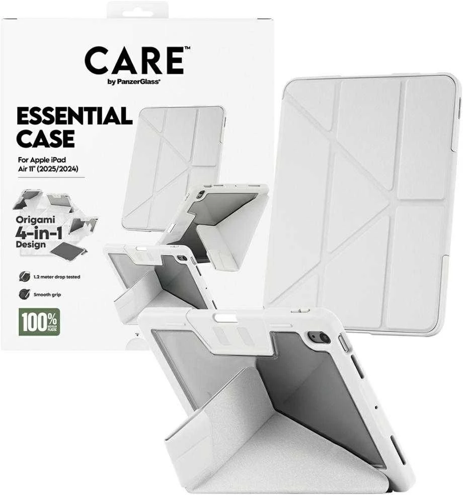 „Panzer Glass Care by PanzerGlass“ Y formos sulankstomas dėklas, skirtas „iPad Air 11" 2025“ (7-os kartos) / „iPad Air 11" 2024“ (6-os kartos) – šviesiai pilkos spalvos