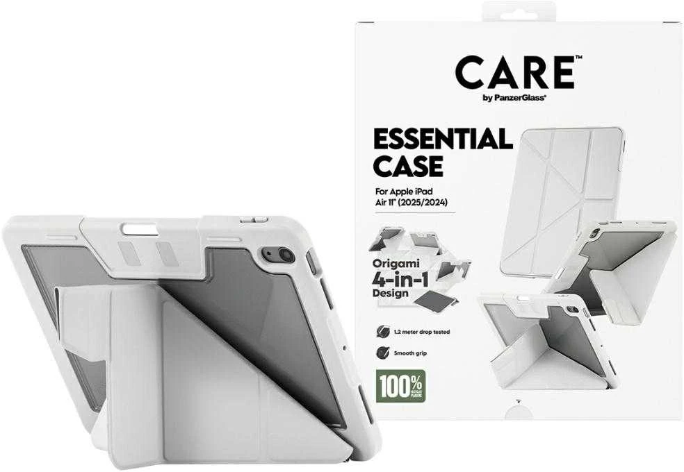 „Panzer Glass Care by PanzerGlass“ Y formos sulankstomas dėklas, skirtas „iPad Air 11" 2025“ (7-os kartos) / „iPad Air 11" 2024“ (6-os kartos) – šviesiai pilkos spalvos