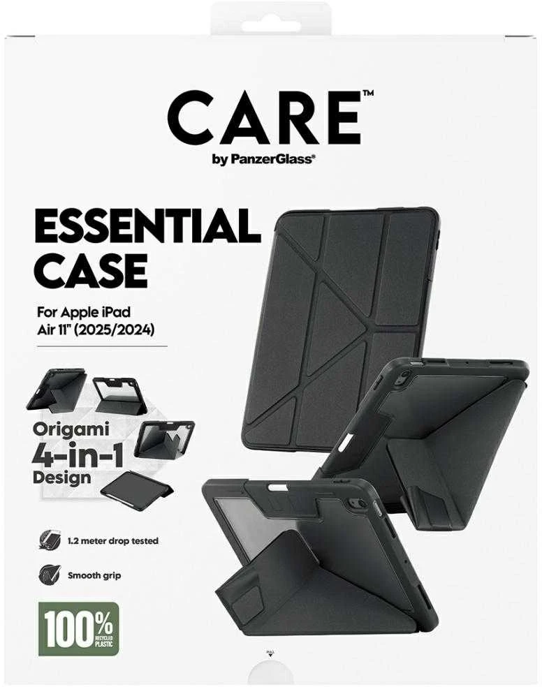 „Panzer Glass Care by PanzerGlass“ Y formos sulankstomas dėklas, skirtas „iPad Air 11" 2025“ (7-osios kartos) / „iPad Air 11" 2024“ (6-osios kartos) - juodas