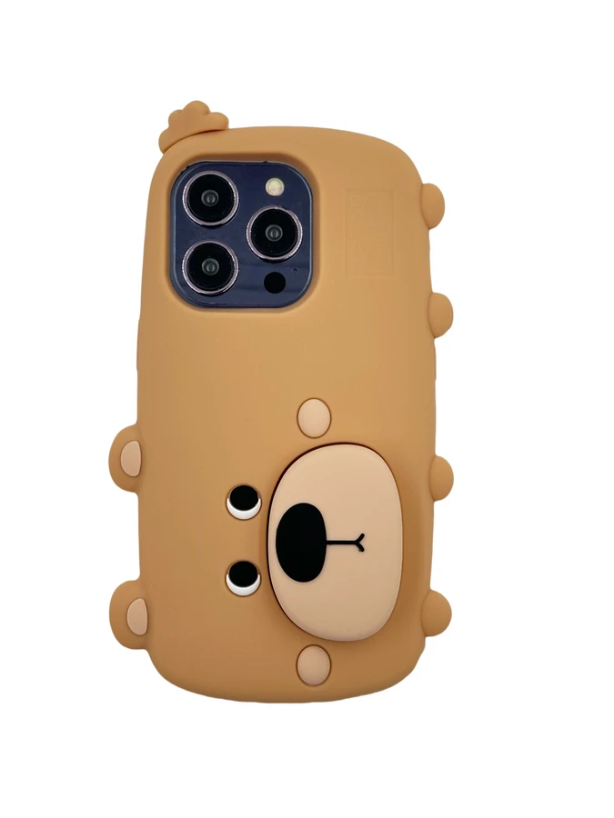 3Dcase DĖKLAS DĖKLAS 3D MEŠKUČIO DĖKLAS SU STOVĖJU IPHONE 13