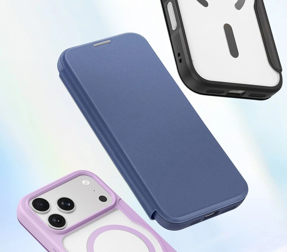 DUX DUCIS dėklas SKIN X PRO, suderinamas su MagSafe, skirtas iPhone 18 Pro / 17 Pro (atviro žiedo versija), mėlynas