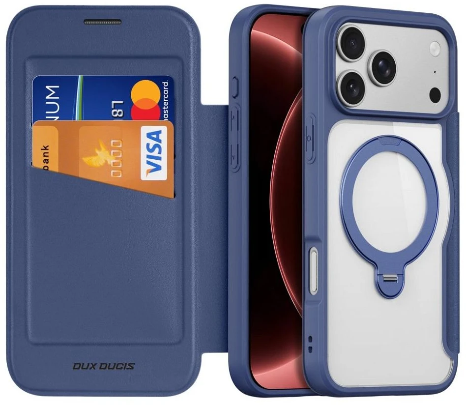 DUX DUCIS dėklas SKIN X PRO, suderinamas su MagSafe, skirtas iPhone 18 Pro Max / 17 Pro Max (atviro žiedo versija), mėlynas