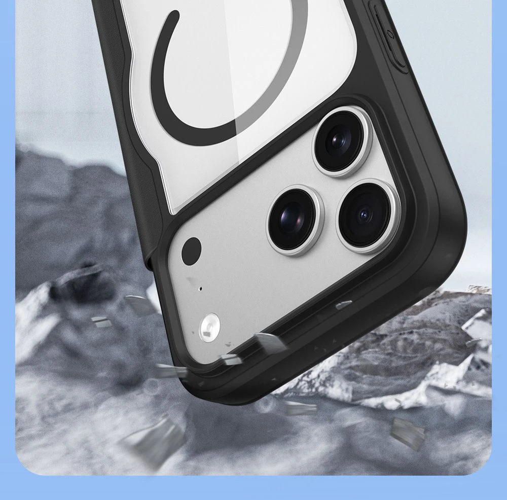 DUX DUCIS dėklas SKIN X PRO, suderinamas su MagSafe, skirtas iPhone 18 Pro / 17 Pro (atviro žiedo versija), mėlynas