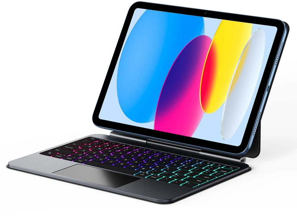 Dėklas su klaviatūra Dux Ducis (MK series), skirtas iPad 10″ (2022) / iPad 11″ (2025) – juodos spalvos