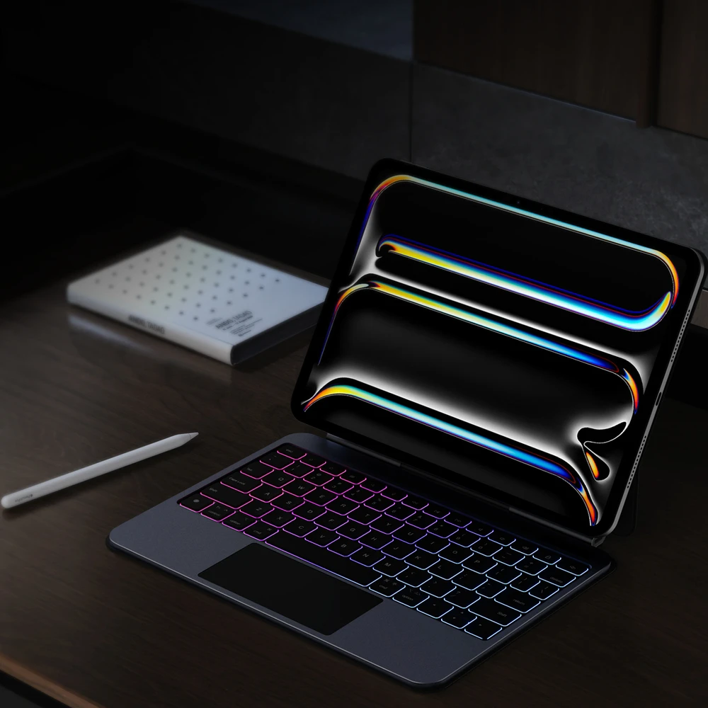 Dėklas su klaviatūra Dux Ducis (MK series) skirtas iPad Pro 11″ (2024) – juodos spalvos