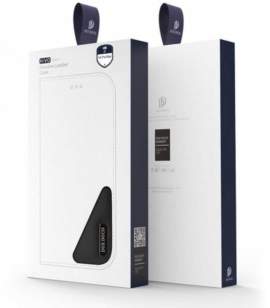 Dux Ducis LEADER LEADER piniginės dėklas HIVO, skirtas IPHONE 15 Pro ruda