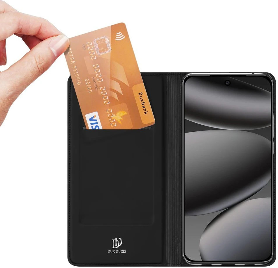 Dėklas DUX DUCIS wallet case SKIN PRO for GOOGLE PIXEL 11 juodas