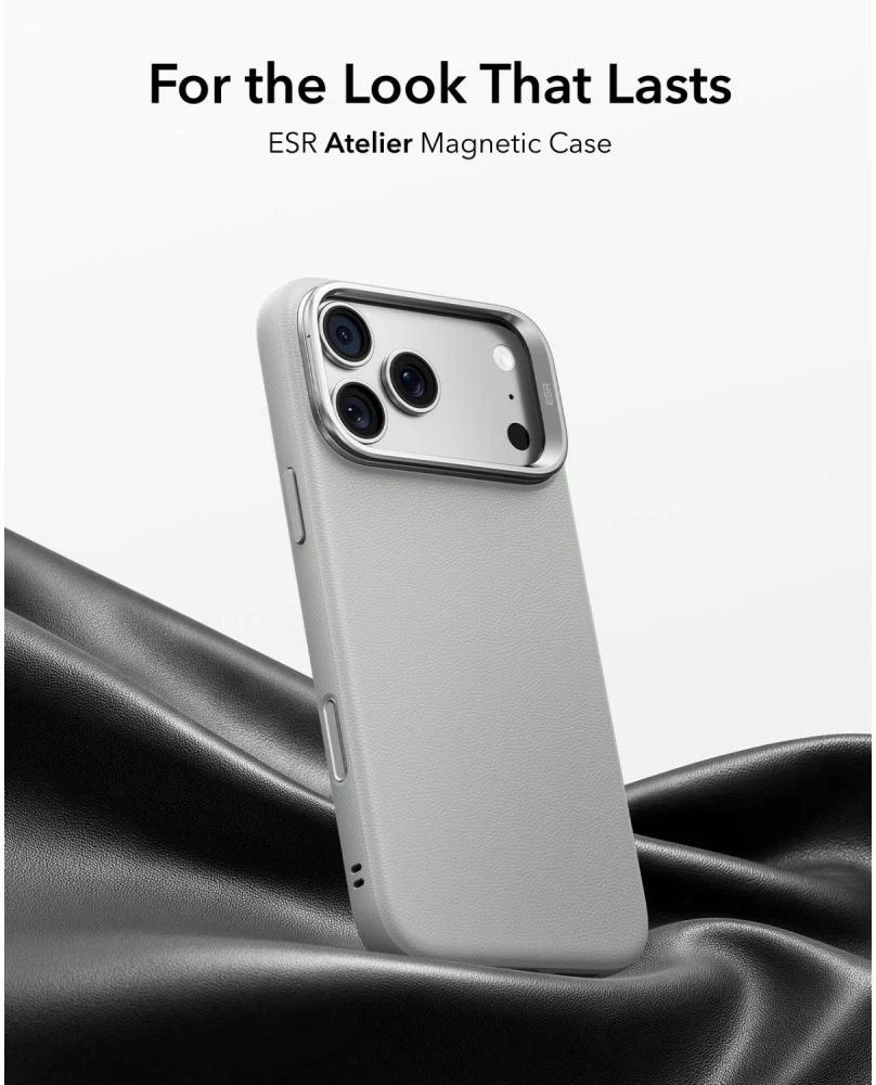 Dėklas ESR Atelier Kickstand MagSafe Case for iPhone 18 Pro / 17 Pro - Gray