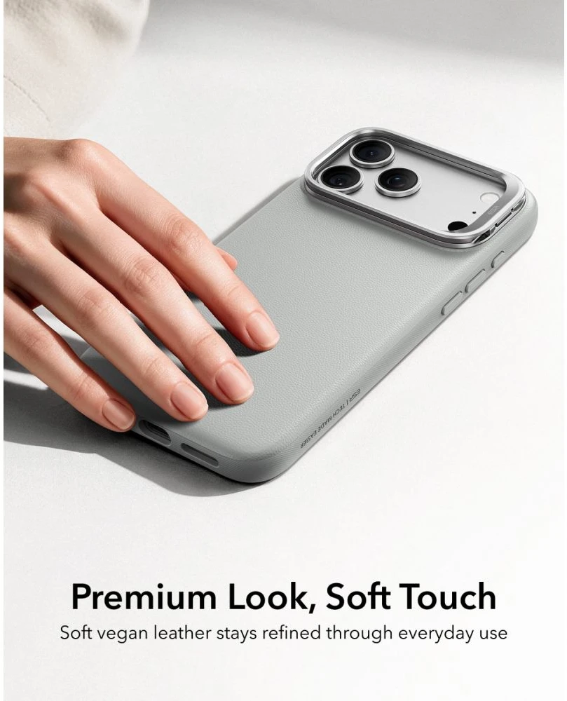 Dėklas ESR Atelier Kickstand MagSafe Case for iPhone 18 Pro / 17 Pro - Gray