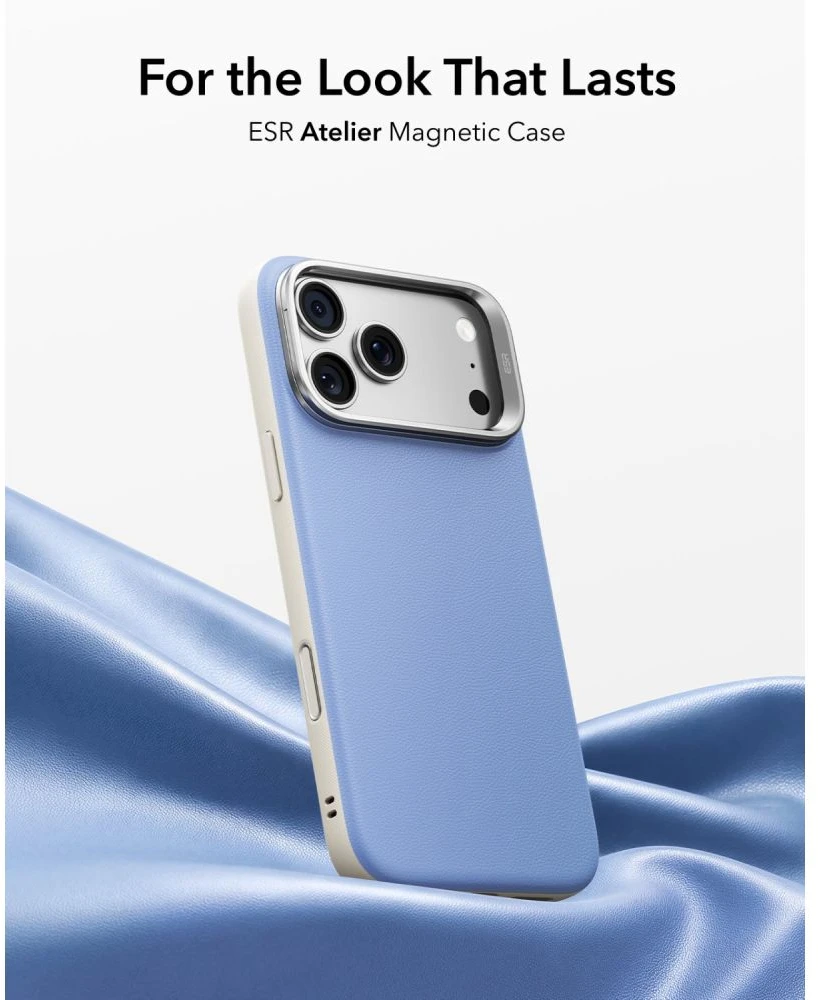 Dėklas ESR Atelier Kickstand MagSafe Case for iPhone 18 Pro / 17 Pro - Light Mėlyna