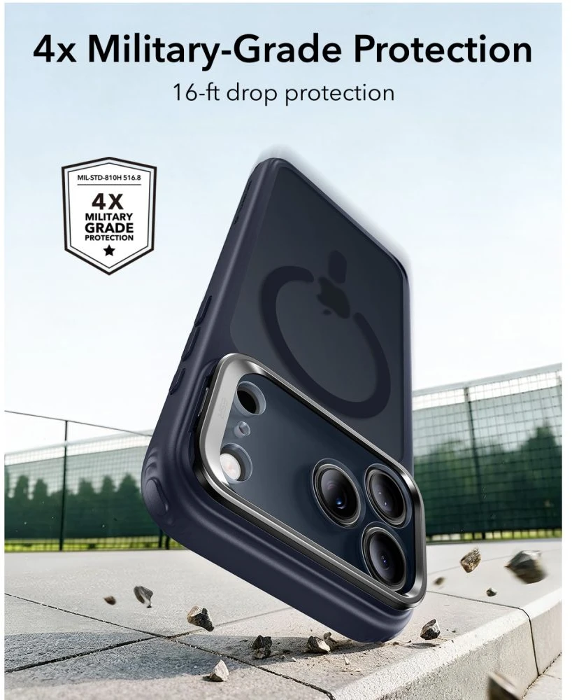 Dėklas ESR Classic Hybrid Kickstand MagSafe Case for iPhone 18 Pro Max / 17 Pro Max - Matte Navy Mėlyna
