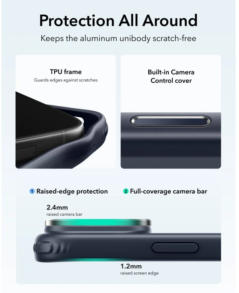 Dėklas ESR Classic Hybrid Kickstand MagSafe Case for iPhone 18 Pro Max / 17 Pro Max - Matte Navy Mėlyna