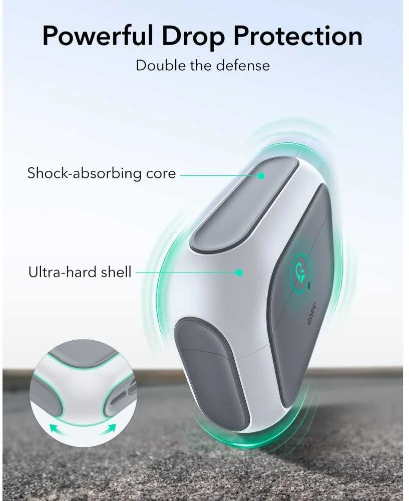 ESR Orbit HaloLock MagSafe dėklas, skirtas AirPods Pro 3 - baltas