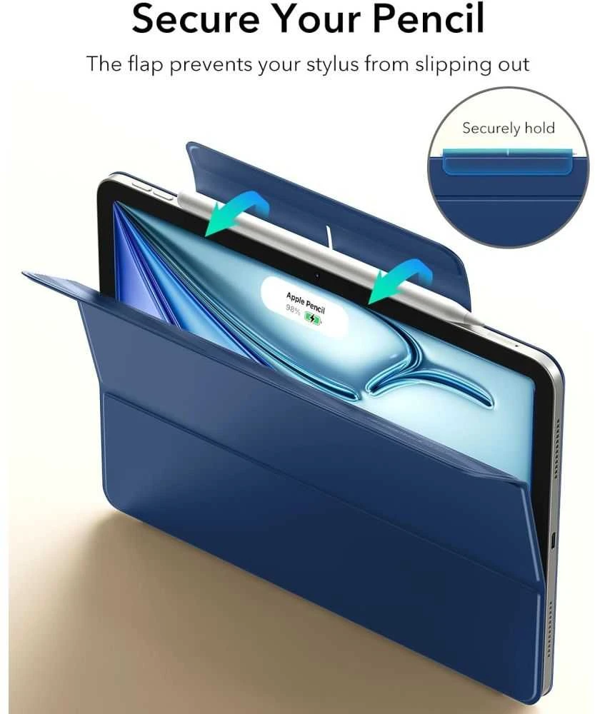 ESR „Rebound“ magnetinis dėklas, skirtas „iPad Air 10.9“ (2020/2022) / 11“ (2024/2025/2026) – tamsiai mėlynas Mėlyna