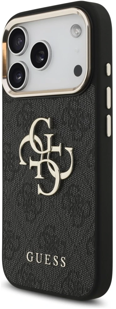 Dėklas Guess 4G Big 4G Classic Logo Case for iPhone 17 Pro / 18 Pro - Juodas and Gold