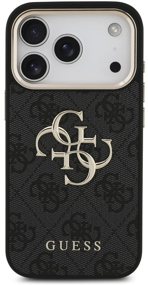 Dėklas Guess 4G Big 4G Classic Logo Case for iPhone 17 Pro / 18 Pro - Juodas and Gold