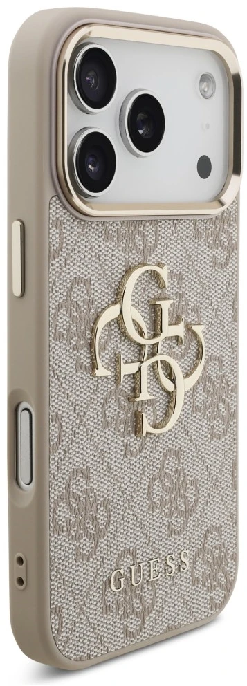 Dėklas Guess 4G Big 4G Classic Logo skirtas iPhone 18 / iPhone 17 Pro pink auksinis